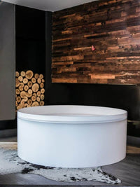 Crescent Round Mineral Stone Freestanding Bath