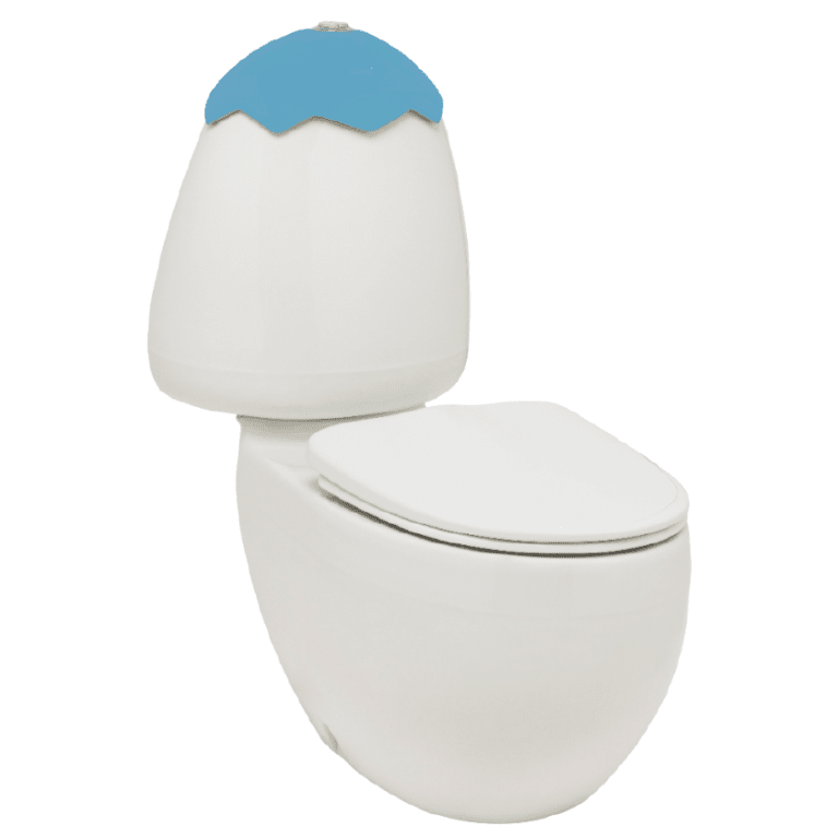 Egg Junior Close Coupled Suite, Kiwi Cistern Lid, Standard Pan Connector