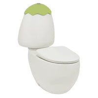 Egg Junior Close Coupled Suite, Kiwi Cistern Lid, Standard Pan Connector