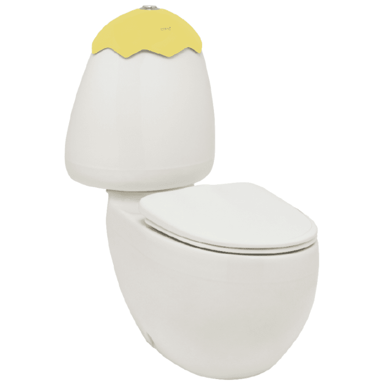 Egg Junior Close Coupled Suite, Kiwi Cistern Lid, Standard Pan Connector