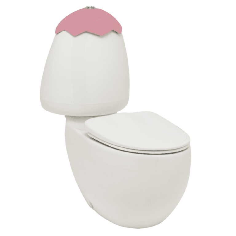 Egg Junior Close Coupled Suite, Kiwi Cistern Lid, Standard Pan Connector