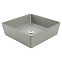 Venezia Square Countertop Vessel With Chrome Pop-up Waste