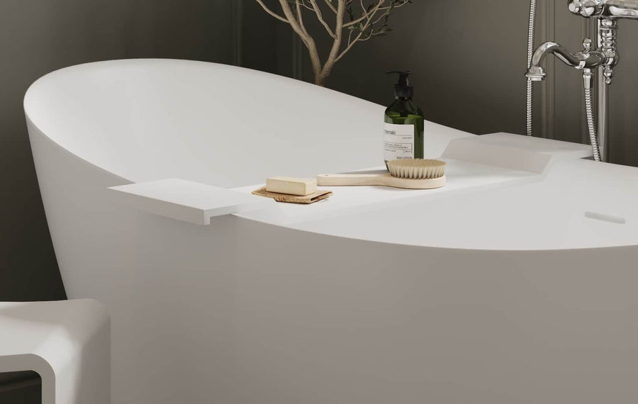 Jasmine Solid Surface Bath Caddy