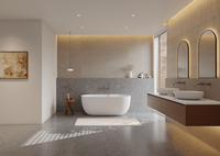 Nest Mineral Stone Back-to-Wall Bath