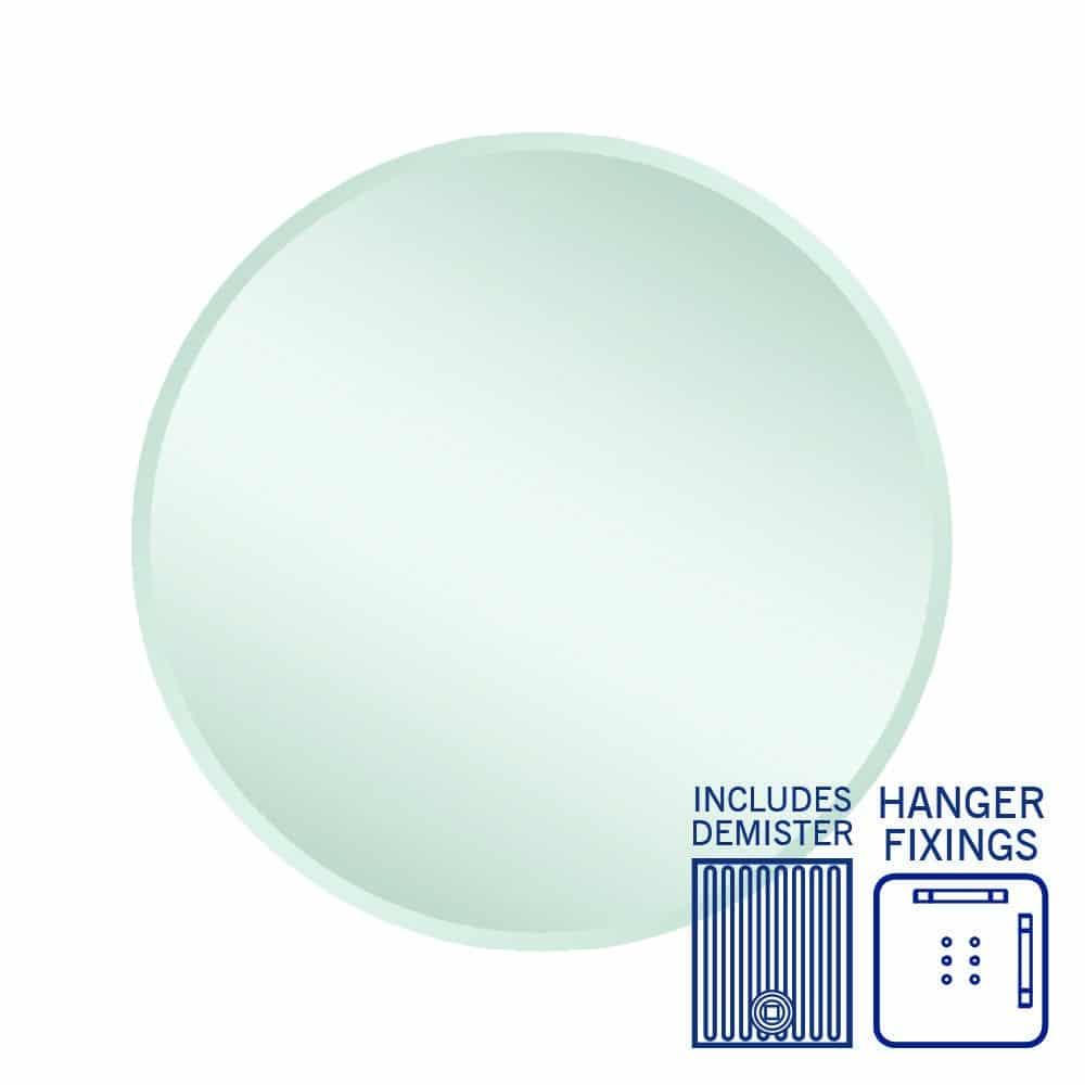 Kent Round Bevel 18mm Mirror with Demister