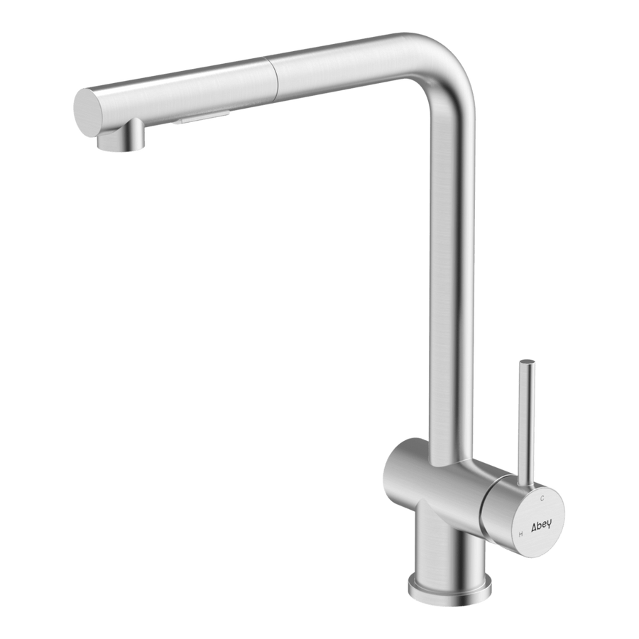 316 Squareneck Pull Out Stainless Steel Kitchen Mixer