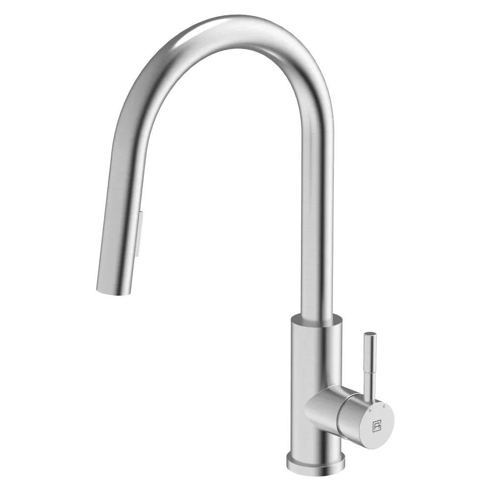 304 Gooseneck Pull Out Dual Spray Kitchen Mixer