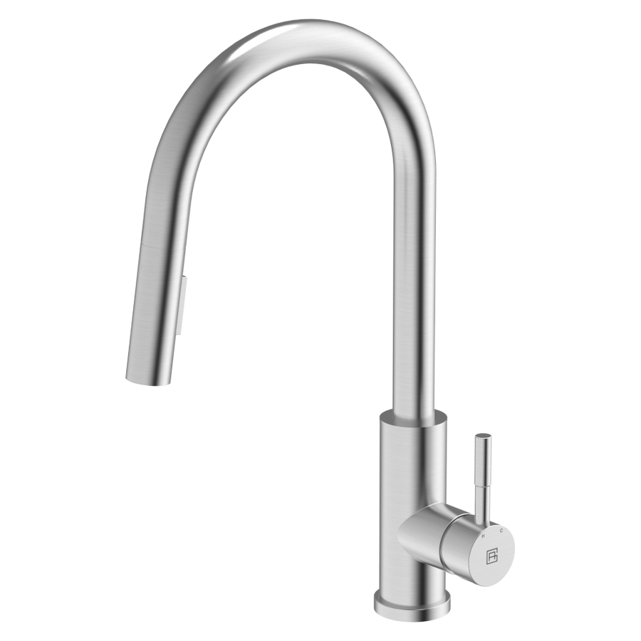 304 Gooseneck Pull Out Dual Spray Kitchen Mixer