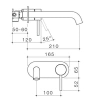 Liano II 210mm Wall Basin / Bath Mixer Round Cover Plate