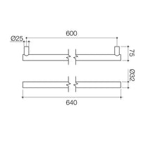 Liano II Heated Horizontal Towel Rail