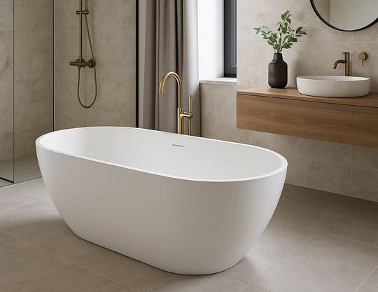 Lucia Freestanding Stone Bath with Overflow