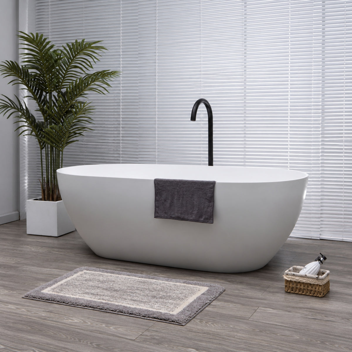 Lucia Freestanding Stone Bath with Overflow