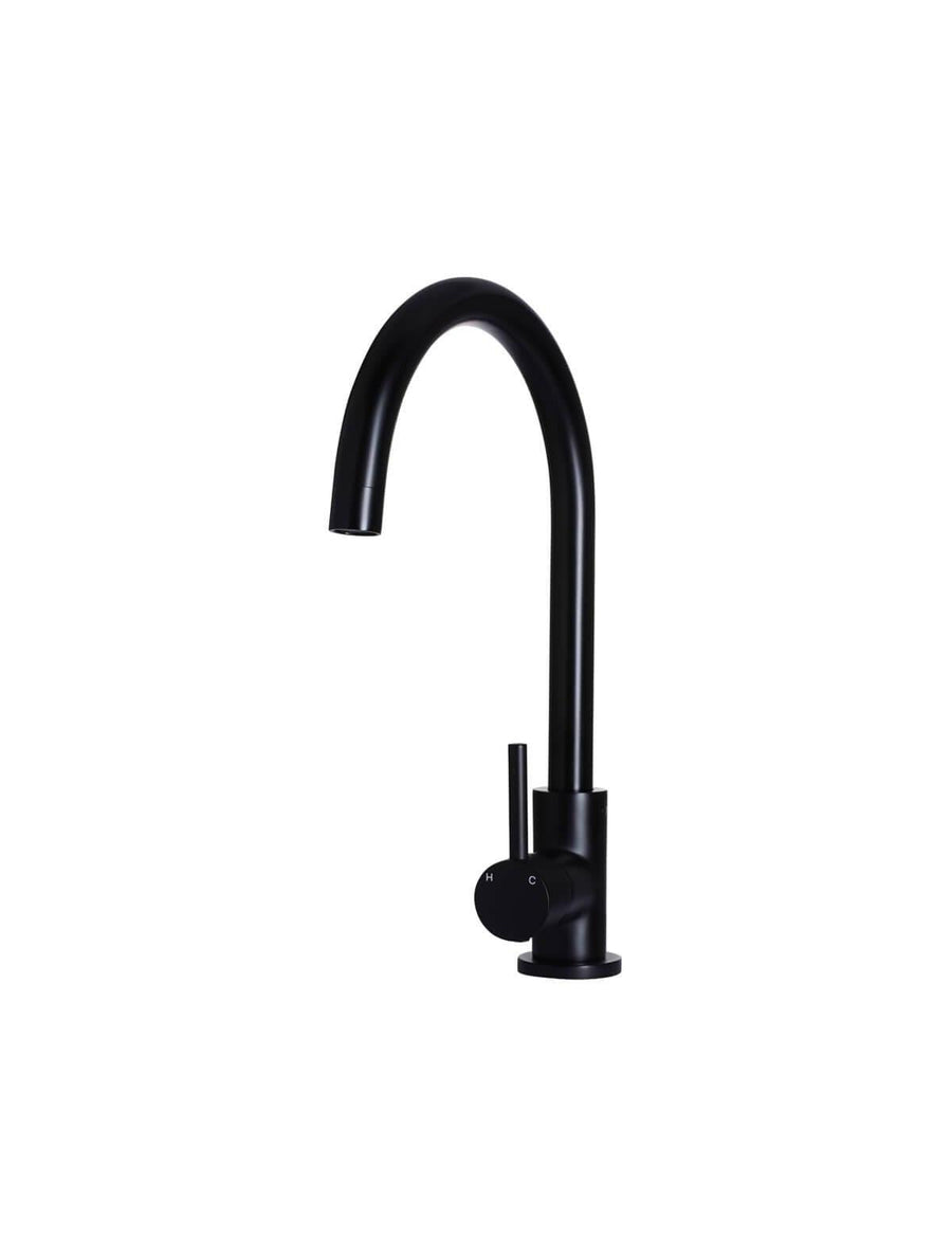 Round Gooseneck Kitchen Mixer Tap