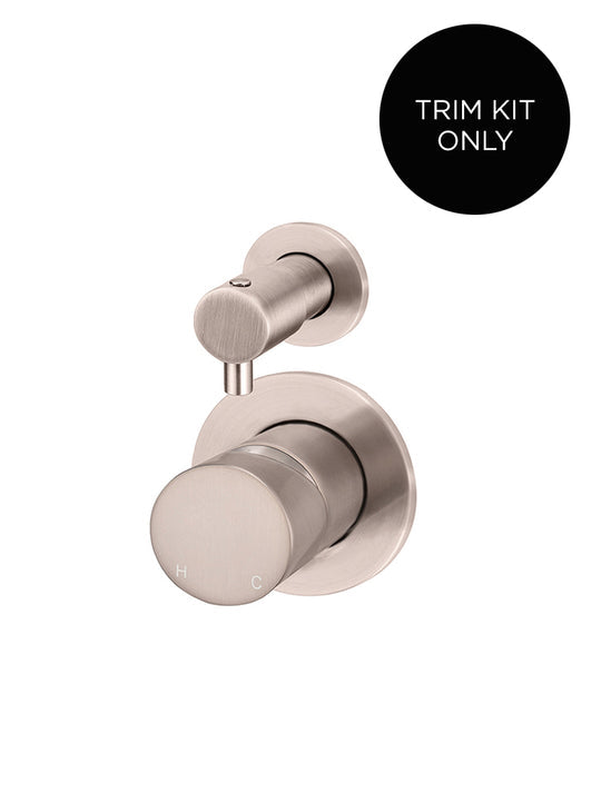 Round Diverter Pinless Handle Trim Kit In-wall Body Not Included