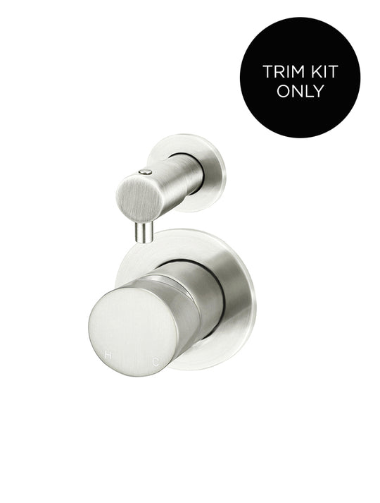 Round Diverter Pinless Handle Trim Kit In-wall Body Not Included