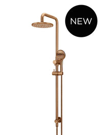 Round Combination Shower Rail, 300/200mm Rose, Single Function Hand Shower