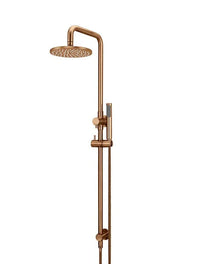 Round Combination Shower Rail, 300/200mm Rose, Single Function Hand Shower