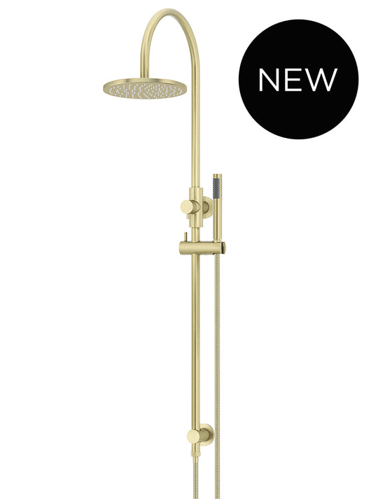Round Gooseneck Shower Set with 200mm Rose, Single Function Hand Shower