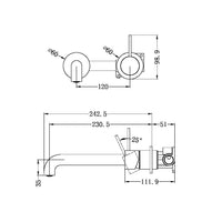 Mecca Wall Basin Mixer