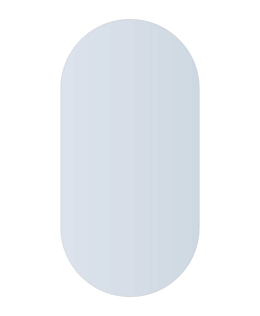 Duke Polished Edge Pill Mirror with Demister