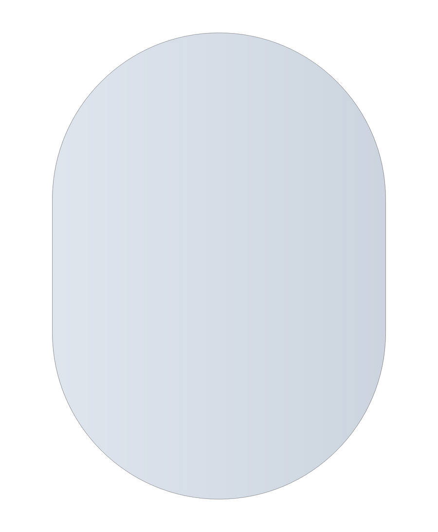 Duke Polished Edge Pill Mirror with Demister