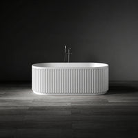 Monroe Freestanding Fluted Stone Bath