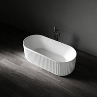 Monroe Freestanding Fluted Stone Bath