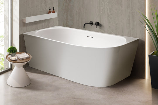 Natalia 1500 Back-To-Corner Freestanding Bath wth Integrated Overflow