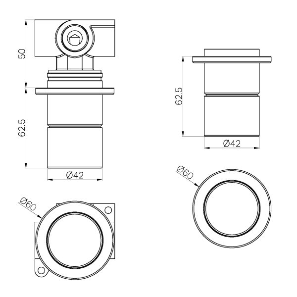 Pure SS316L Progressive Shower Mixer