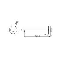 Bianca Fixed Bath Spout Only 200mm