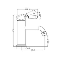 York Straight Basin Mixer With Metal Lever