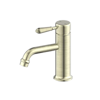 York Straight Basin Mixer With Metal Lever