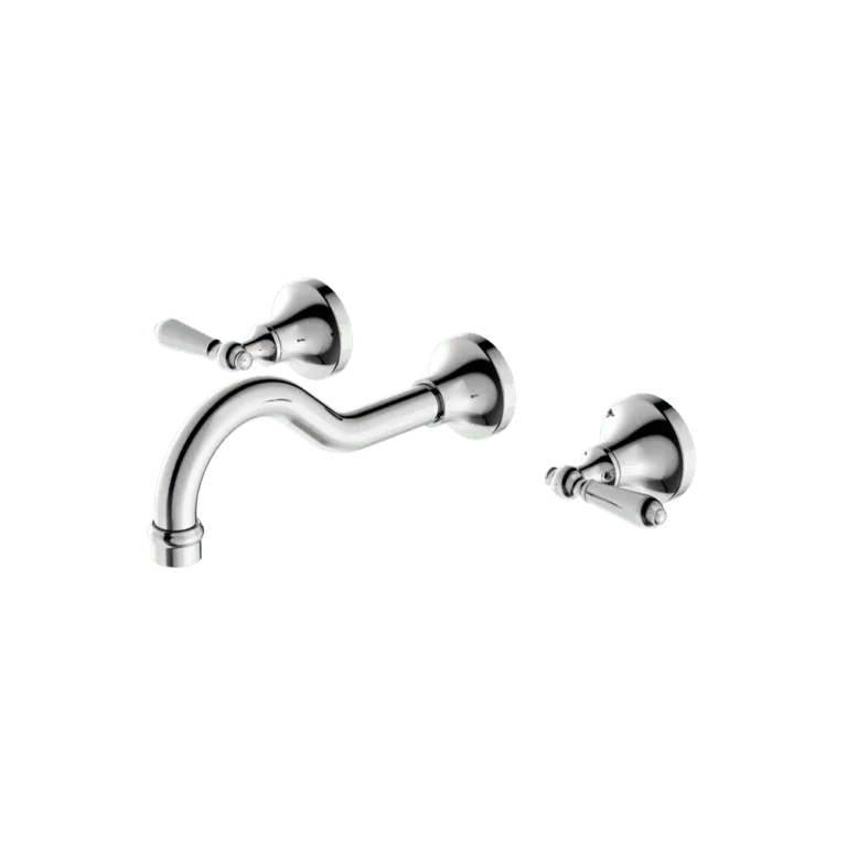 York Wall Basin Set With Metal Lever