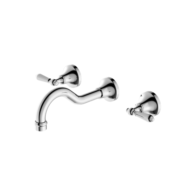 York Wall Basin Set With Metal Lever