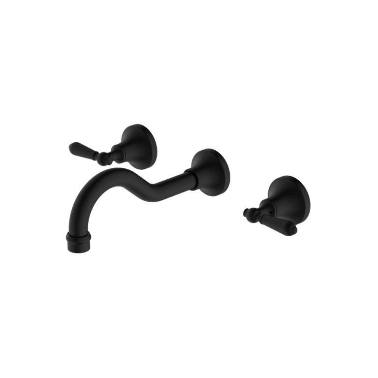 York Wall Basin Set With Metal Lever