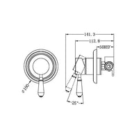 York Shower Mixer With Metal Lever