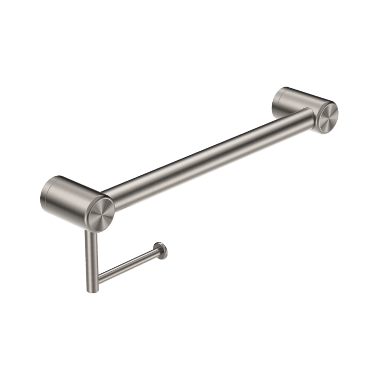 Mecca Care 32mm Grab Rail With Toilet Roll Holder 450mm