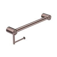 Mecca Care 32mm Grab Rail With Toilet Roll Holder 450mm