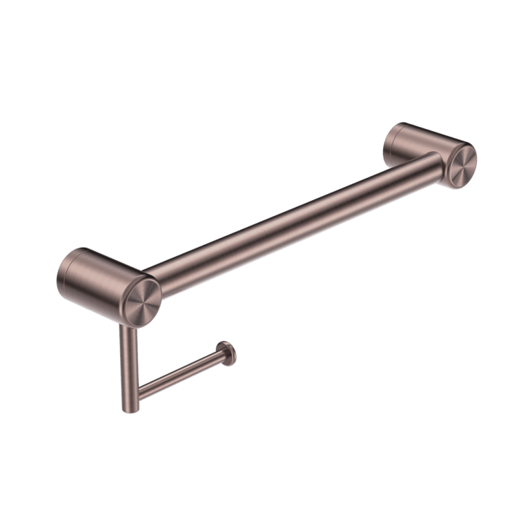 Mecca Care 32mm Grab Rail With Toilet Roll Holder 450mm