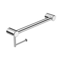 Mecca Care 32mm Grab Rail With Toilet Roll Holder 450mm