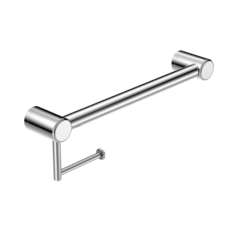 Mecca Care 32mm Grab Rail With Toilet Roll Holder 450mm