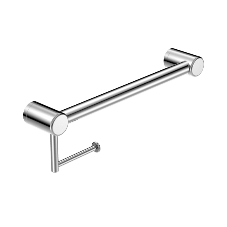 Mecca Care 32mm Grab Rail With Toilet Roll Holder 450mm