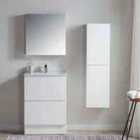 Pure Bianco Slim 600 Floor Cabinet 2 Drawer with Ceramic Top