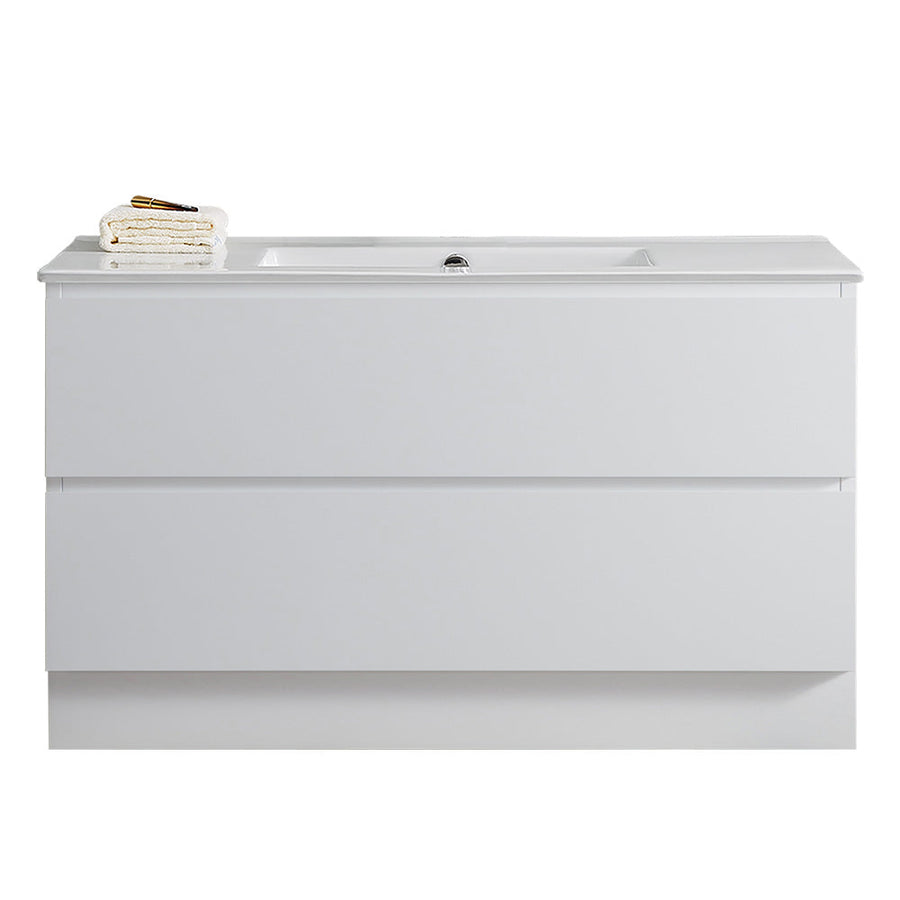 Pure Bianco Slim 1000 Floor Cabinet 2 Drawer with Ceramic Top