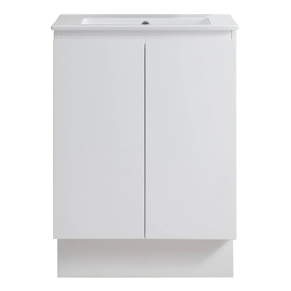 Pure Bianco Slim 600 Floor Cabinet 2 Door with Ceramic Top