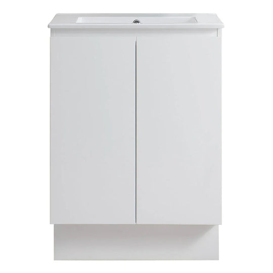Pure Bianco Slim 600 Floor Cabinet 2 Door with Ceramic Top