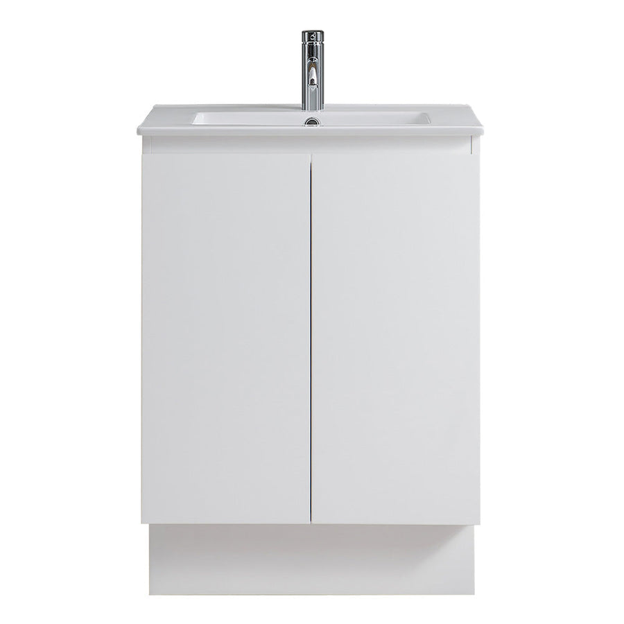 Pure Bianco Slim 600 Floor Cabinet 2 Door with Ceramic Top