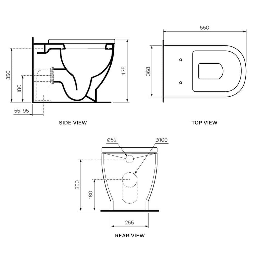 Deco Wall Faced Pan (including Soft Close Seat)