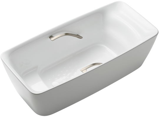 Reinforced Marble Rectangle Freestanding Bathtub