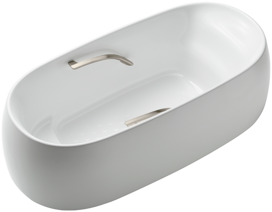 Reinforced Marble Oval Freestanding Bathtub